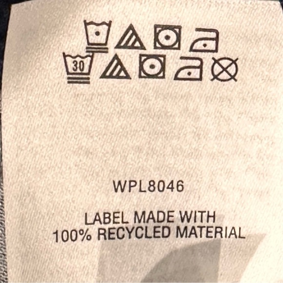 Style & Co Peplum Popover Top Size M. Navy Multi Ruffles at Hem Half sleeves NWT - Picture 11 of 11